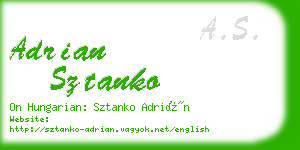 adrian sztanko business card